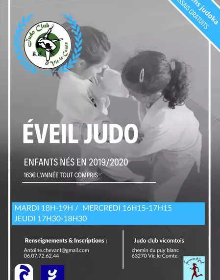 Séances de découverte éveil judo 4/5 ans